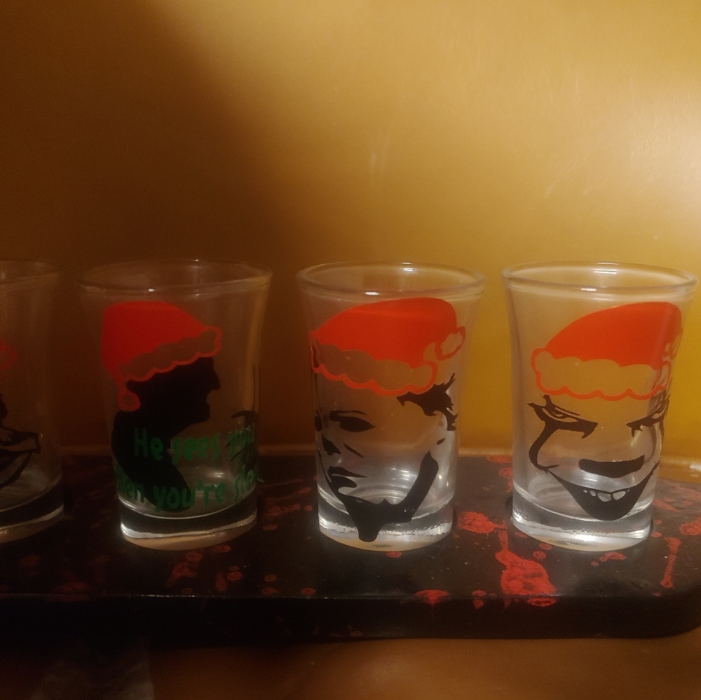 Holiday shot glasses
